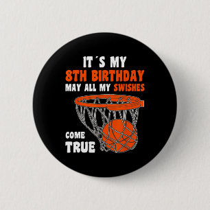 Macaron Rond 5 Cm 8 ans Joyeux 8e anniversaire Bysketbyll 8e anniver