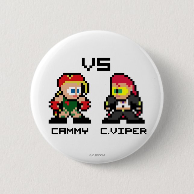 Macaron Rond 5 Cm 8bit Cammy CONTRE C.Viper (Devant)