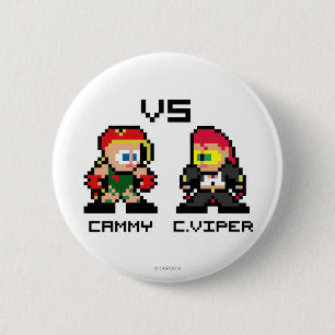 Macaron Rond 5 Cm 8bit Cammy CONTRE C.Viper