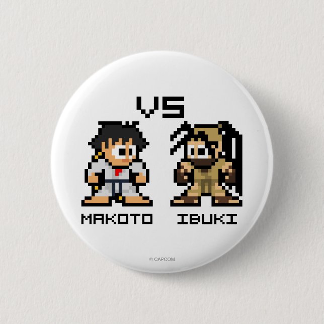 Macaron Rond 5 Cm 8bit Makoto CONTRE Ibuki (Devant)