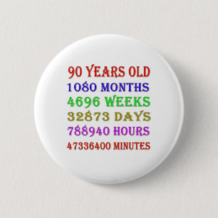 Macaron Rond 5 Cm 90e anniversaire Jalons
