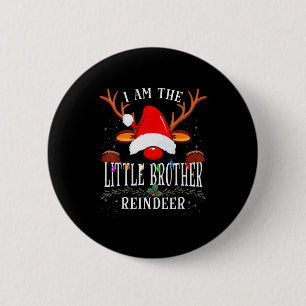 Macaron Rond 5 Cm 99 Je Suis Le Petit Frère Renne Noël Fami