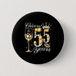 Macaron Rond 5 Cm À 55 ans, joyeux 55e anniversaire reine