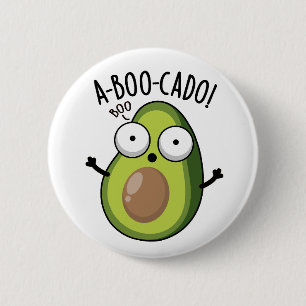 Macaron Rond 5 Cm A-boo-cado Drôle Avocado Puns Scare