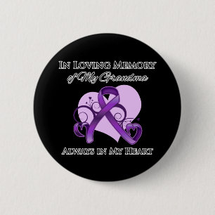 Macaron Rond 5 Cm À la mémoire de ma grand-mère - Cancer du pancréas