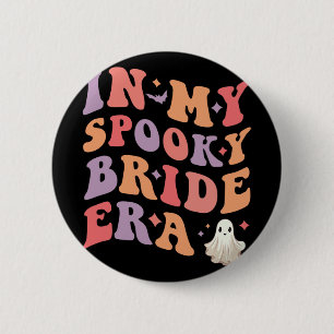 Macaron Rond 5 Cm À l'ère de ma mariée effrayante Mariage d'Hallowee