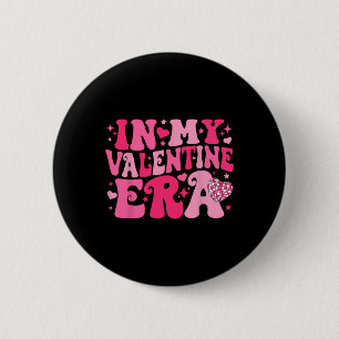 Macaron Rond 5 Cm À l'ère de ma Saint-Valentin Rétro Saint-Valentin