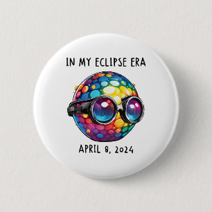Macaron Rond 5 Cm À mon ère d'éclipse solaire 2024