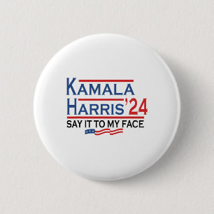 Macaron Rond 5 Cm A Mon Visage Kamala Harris Si Tu As Quelque Chose