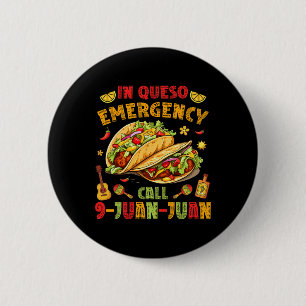 Macaron Rond 5 Cm À Queso Taco Appel d'urgence 9-juan-juan Funny Cin
