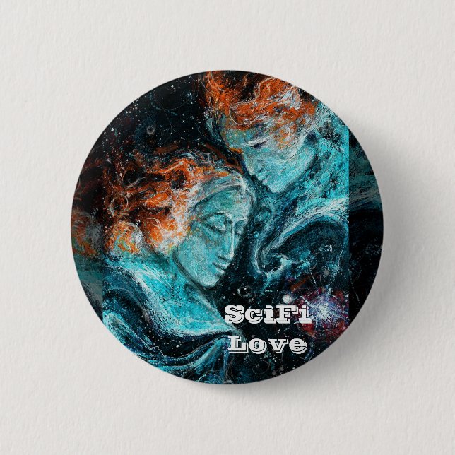 Macaron Rond 5 Cm À travers l'espace (Devant)