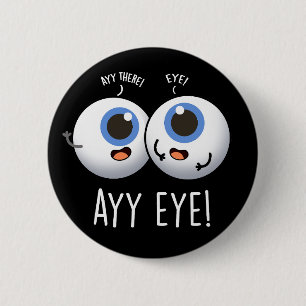 Macaron Rond 5 Cm Aay Eye Funny AI Pun Dark BG