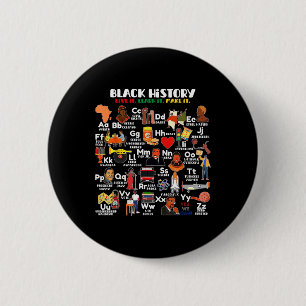 Macaron Rond 5 Cm Abcs Du Mois De L'histoire Des Noirs Fierté Vive L