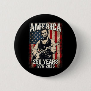 Macaron Rond 5 Cm Abe Lincoln 16e président vintage jouant de la gui