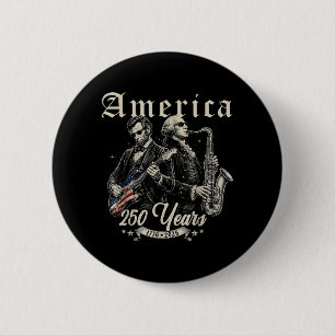 Macaron Rond 5 Cm Abe Lincoln père fondateur jouant de la guitare