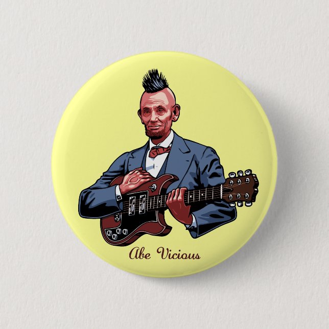 Macaron Rond 5 Cm Abe Vicious (Devant)