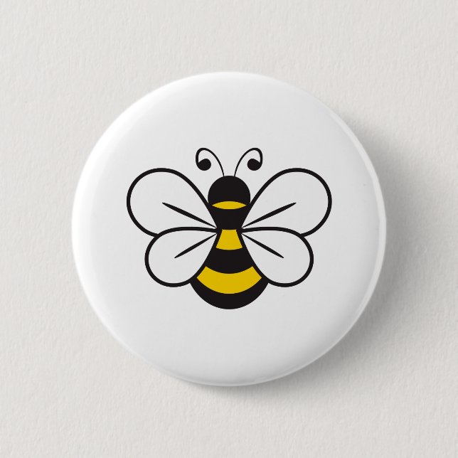 Macaron Rond 5 Cm Abeille (Devant)