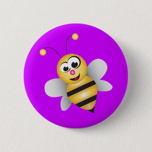 Macaron Rond 5 Cm Abeille de bande dessinée