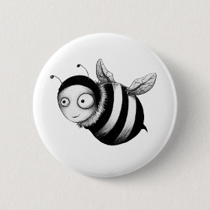 Macaron Rond 5 Cm Abeille folle