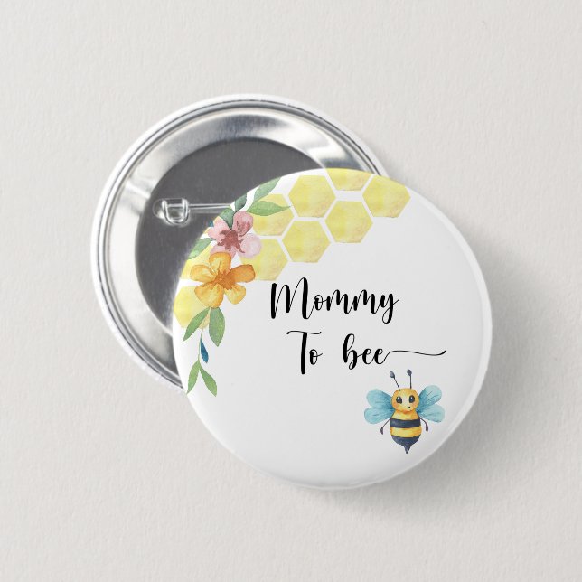 Macaron Rond 5 Cm Abeille. Maman à abeille (Devant & derrière)