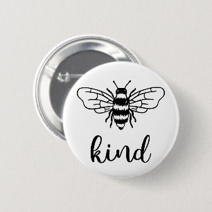 Macaron Rond 5 Cm Abeille noire