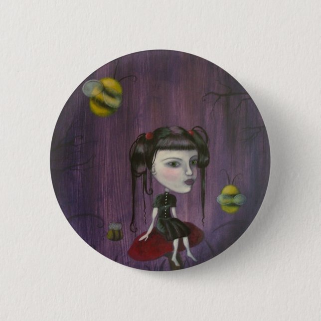 Macaron Rond 5 Cm Abeilles (Devant)