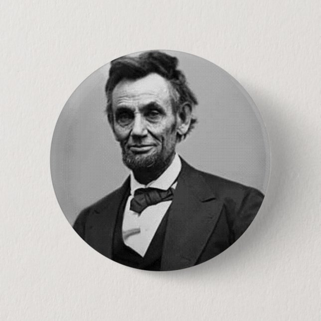 Macaron Rond 5 Cm Abraham Lincoln (Devant)