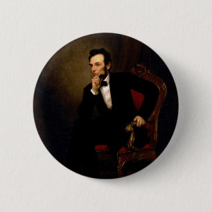 Macaron Rond 5 Cm Abraham Lincoln par George Peter Alexandre Healy