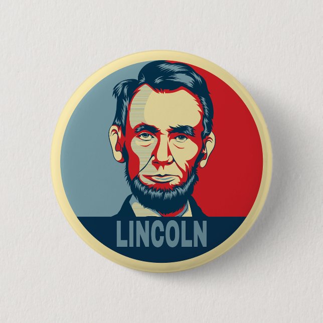 Macaron Rond 5 Cm Abraham Lincoln USA Président Hope (Devant)