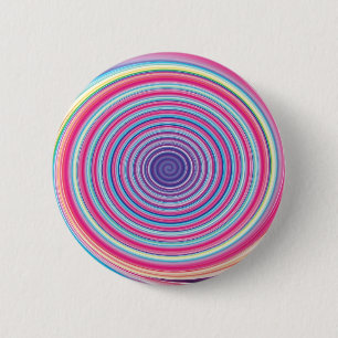 Macaron Rond 5 Cm Abstract Colorful TWIRLING SPIRAL OPTICAL ILLUSION
