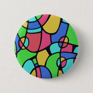 Macaron Rond 5 Cm Abstrait 02