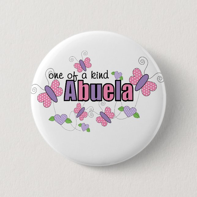 Macaron Rond 5 Cm Abuela Unique (Devant)