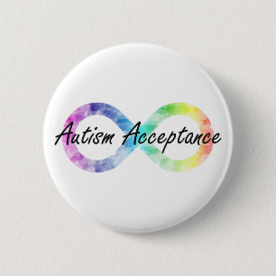 Macaron Rond 5 Cm Acceptation de l'autisme