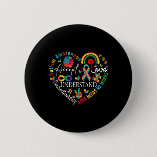 Macaron Rond 5 Cm Accepter l'amour Comprendre les besoins de l'amour