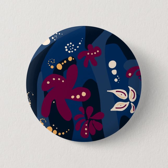 Macaron Rond 5 Cm Accessoires Motifs tendance, rose bleu abstrait (Devant)