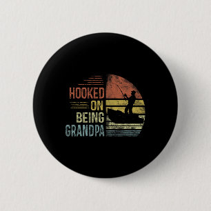 Macaron Rond 5 Cm Accompagné D'Être Grand-Père Gifts Pêche Grand-Pèr