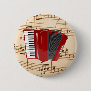 Macaron Rond 5 Cm Accordion: Red Accordion 