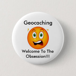 Macaron Rond 5 Cm Accueil de Geocaching au Pin de butin d'obsession