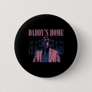 Macaron Rond 5 Cm Accueil de papa Trump Pink 2024 2024 Trump Retour