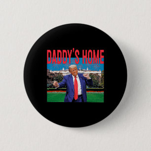 Macaron Rond 5 Cm Accueil de papa Trump Pink Trump 2024 Prenez l'Amé