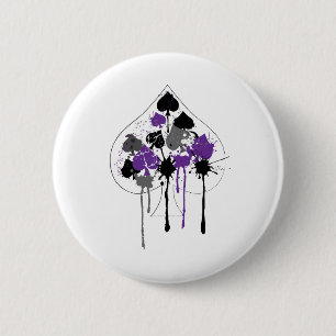 Macaron Rond 5 Cm Ace des pique Aromantic AsexuPride