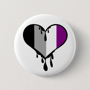 Macaron Rond 5 Cm Ace Fierté Déchirer Coeur