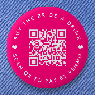 Macaron Rond 5 Cm Acheter À La Mariée Un Verre   Bachelorette QR Cod