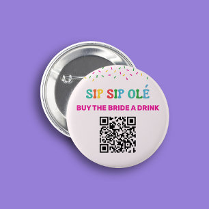Macaron Rond 5 Cm Acheter Boisson de mariée QR Code Final Fiesta Mex