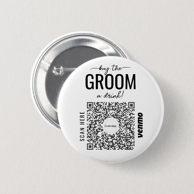 Macaron Rond 5 Cm Acheter La Salle A Boire Bachelor Venmo QR Code (Devant & derrière)