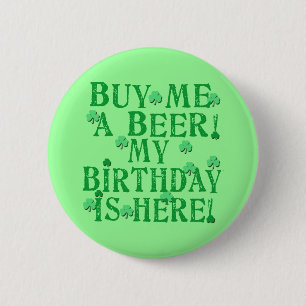 Macaron Rond 5 Cm Acheter une bière Mon anniversaire est ici