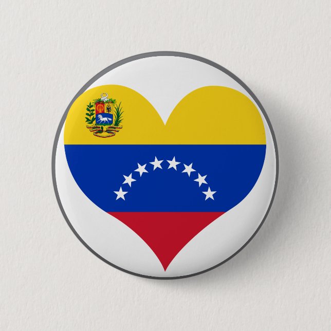 Macaron Rond 5 Cm Achetez le drapeau du Venezuela (Devant)