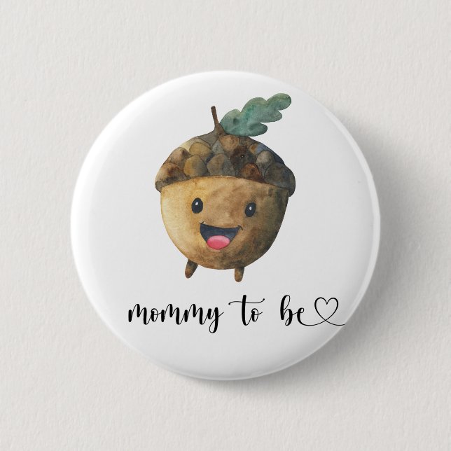 Macaron Rond 5 Cm Acorn - maman est Baby shower (Devant)