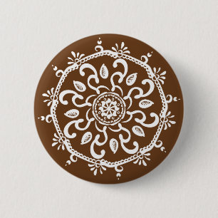 Macaron Rond 5 Cm Acorn Mandala