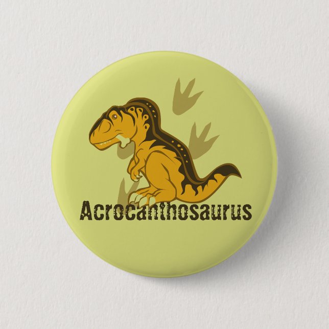 Macaron Rond 5 Cm Acrocanthosaurus (Devant)